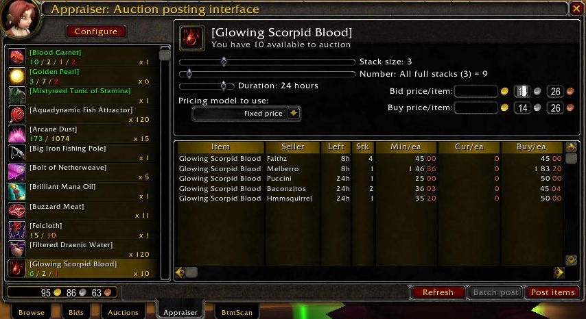 Auctioneer screenshot